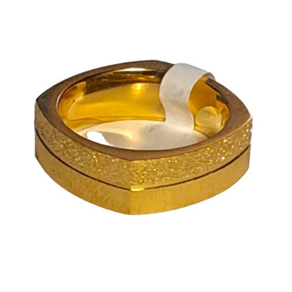 Mens new 316L stainless steel gold toned ring size 13